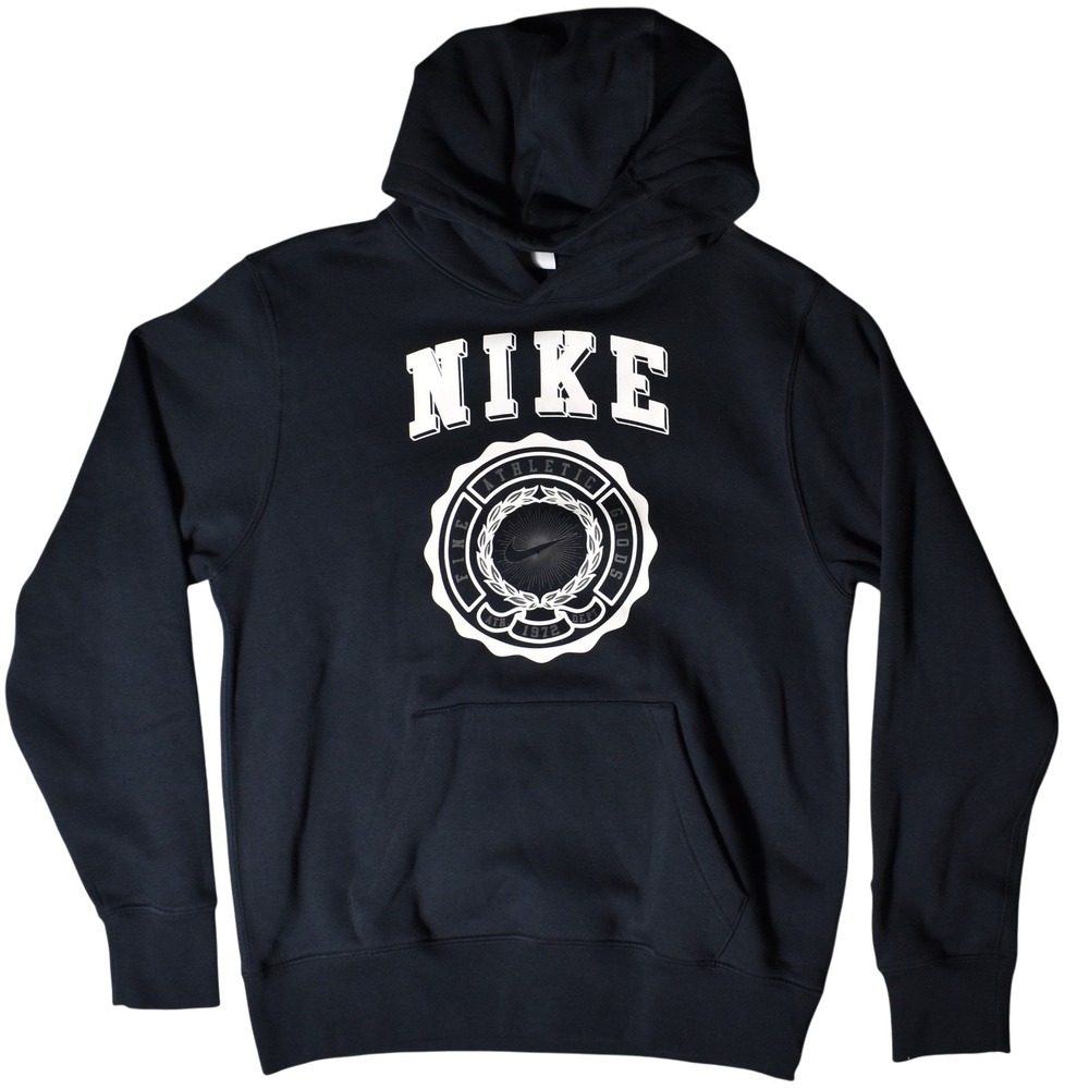 Nike Club Pull-Over Fleece Hoodie Mens Small Black IH7548-010 Athletic Goods NWT